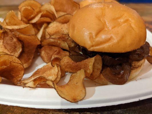 Sliders with house made chips