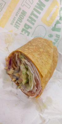 Wraps are supposed to have the amount of meat equivalent to a foot long sub!  Where?