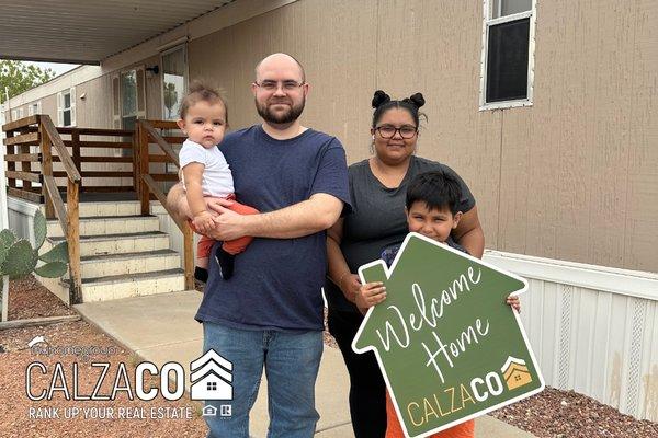 Congratulations to the Thompsons on buying a home in Buckeye! They said, "10/10 will use CalzaCo for our next home purchase"