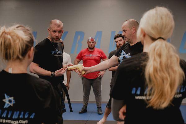 Krav Maga is different because Krav is not a sport.  Learn to defend yourself even if your attacker is bigger, faster, stronger - even armed