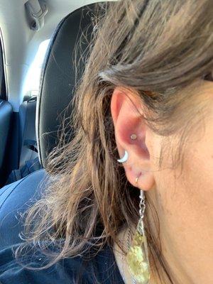 Conch piercing