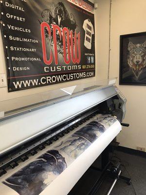 Large Format printing. #sublimation #digital #crowcustoms