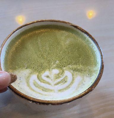 Lavender matcha latte