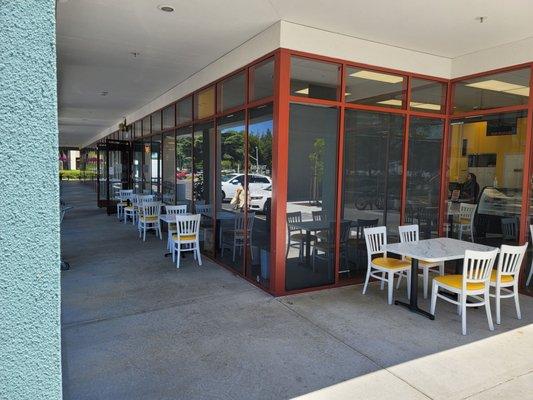 Quaint and clean outdoor seating