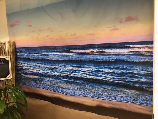 60x108 Beach image vinyl banner