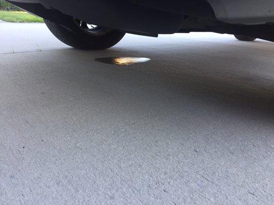 Picture of my driveway/vehicle 12 hours after my oil change. As you can see, there are no old oil spots, only the new one.