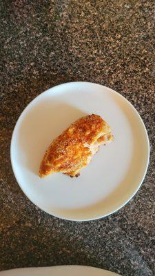 Kishka and pastrami stuffed chicken cutlet