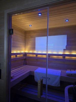 View of the sauna from your room.