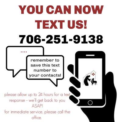 You can now text us!