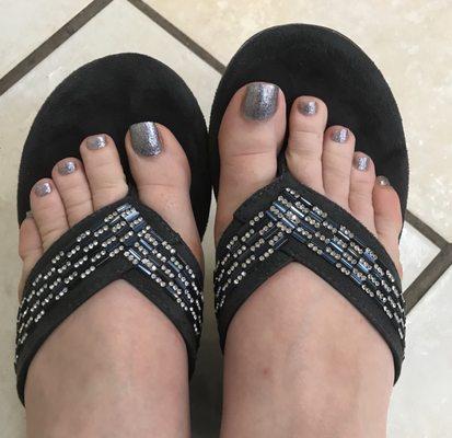 Sparkling Silver to match my new summer sandals.