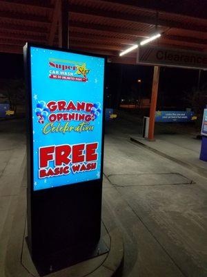 Free basic wash during grand opening celebration