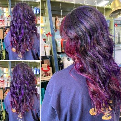 Multi color done by ANA. Call 703-978-7424 to book your appointment