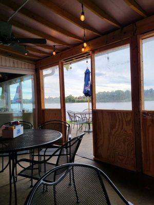 Patio overlooking the River