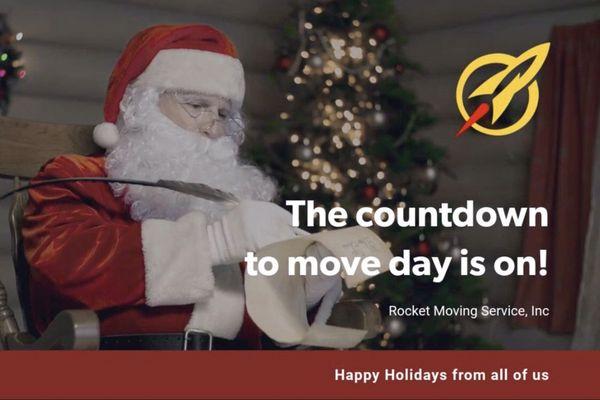 Happy Holidays from Rocket Moving Services, Inc!