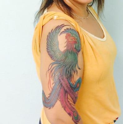 My freshly finished Phoenix. Round 3 in a month for background. Super happy!!