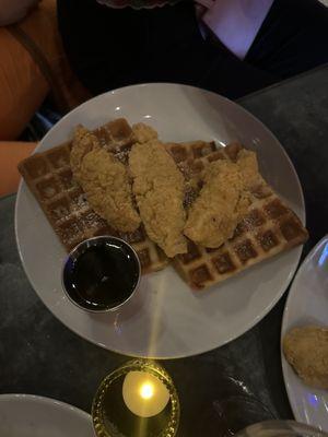 Chicken and waffles