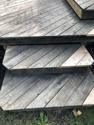 Steps on the deck