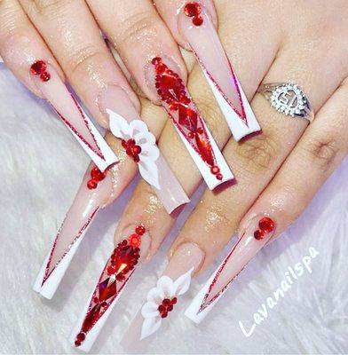 Acrylic nails and design.