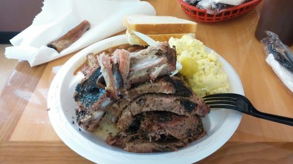 Brisket and pork ribs. Pretty good