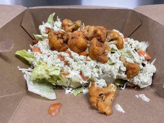 Caprese fried cauliflower salad.