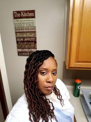 Crochet curly faux locs