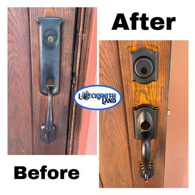 Lever handle set replacement.