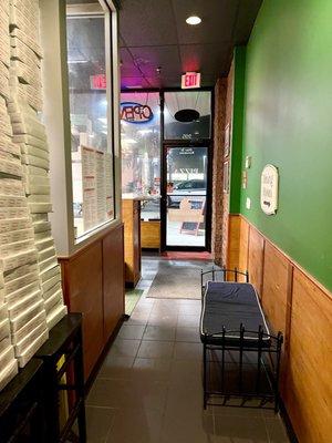 Hallway looking toward entrance - it's next to Starbucks across from the Kakery on main st