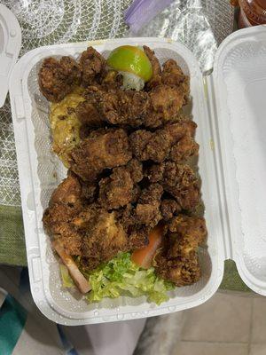 Chicharron de pollo mofongo.