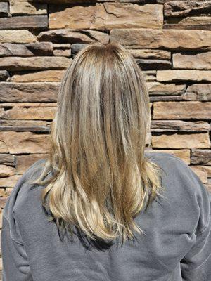 Classic blonde highlights done by Nichole.