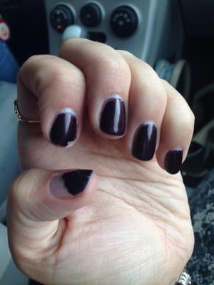 This is FOUR DAYS after having my shellac done.