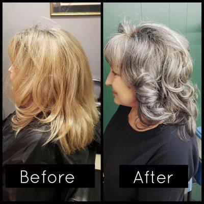 Want to transition to your natural grey? Lauren's got you covered! Book now!