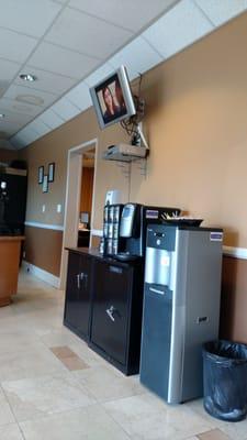 Beverage and TV area