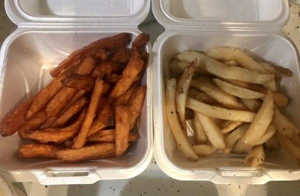 Sweet Potato Fries and Natural Cut Fries