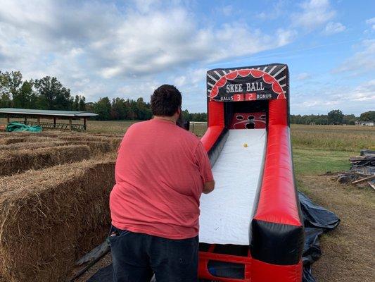 Playing Skee Ball