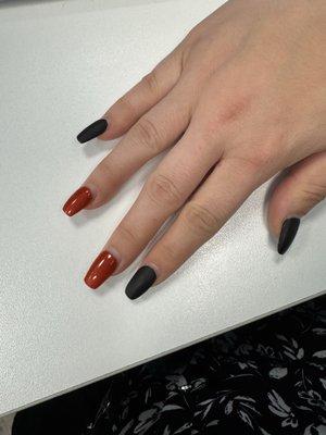 Darker nails with 2 coats.