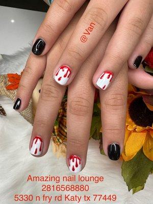 Halloween October nail design set