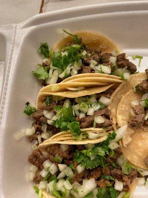 Carne Asada street tacos! Yum.