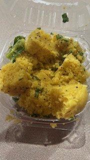 Khaman half filled and dry and not fresh