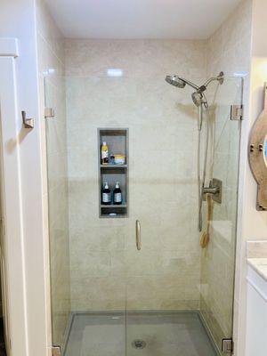 Shower remodel shown