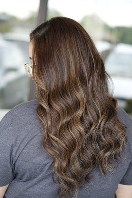 Warm chocolate balayage