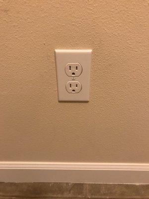 New outlet installed.