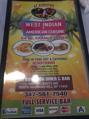 Menu front