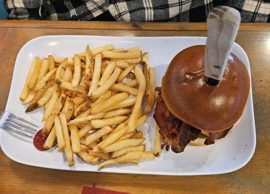 Bacon Onion Ring Burger