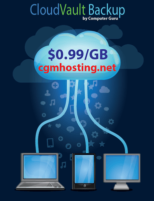 Website Hosting, domain services, and cloud backup.