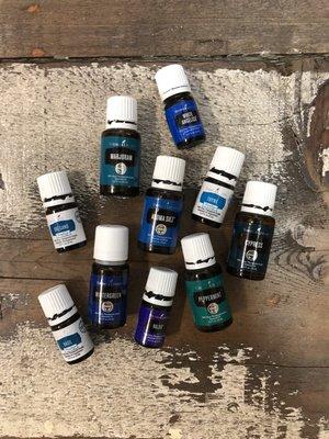 Young Living Essential Oils used for the Raindrop Technique