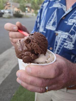 Chocolate and moose tracks (that's not the name but something similar)