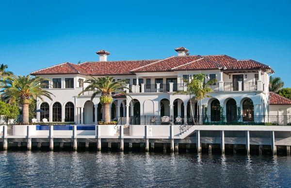 Multi-level Concrete dock  in Royal Palm, Boca Raton