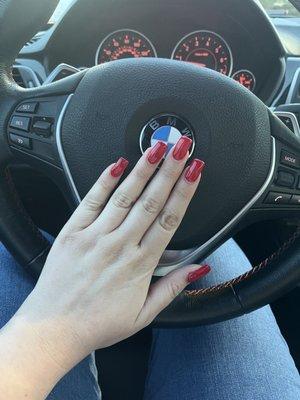 Red Acrylic Nails