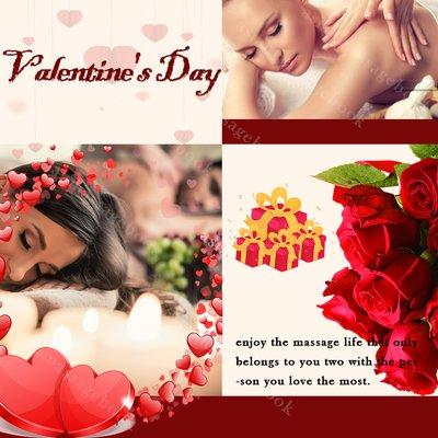 Happy Valentine's Day
Give the best gift to the one you love the most - massage: enjoy the moment of relaxing your body and mind toget