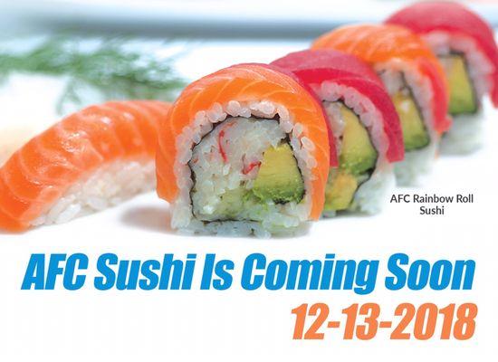 Sushi is coming soon